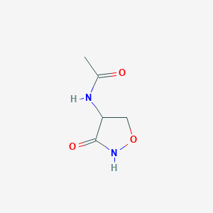 molecular formula C5H8N2O3 B14718456 N-(3-Oxo-4-isoxazolidinyl)acetamide CAS No. 14996-34-0