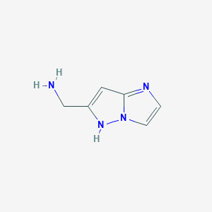 molecular formula C6H8N4 B1471846 (1H-imidazo[1,2-b]pyrazol-6-yl)methanamine CAS No. 933697-71-3