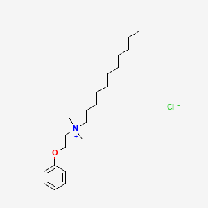 molecular formula C22H40ClNO B14718489 N,N-Dimethyl-N-(2-phenoxyethyl)dodecan-1-aminium chloride CAS No. 10561-60-1