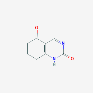 molecular formula C8H8N2O2 B14718517 2-Hydroxy-7,8-dihydro-6H-quinazolin-5-one CAS No. 21599-39-3