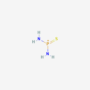 molecular formula H4N2PS+ B14718554 Diamino(sulfanylidene)phosphanium CAS No. 15176-86-0