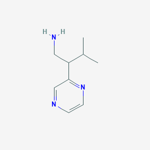 molecular formula C9H15N3 B1471857 3-Methyl-2-(pyrazin-2-yl)butan-1-amine CAS No. 1499487-49-8