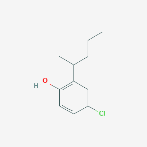 molecular formula C11H15ClO B14718601 4-Chloro-2-(pentan-2-yl)phenol CAS No. 18979-93-6