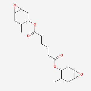 molecular formula C20H30O6 B14718641 Bis[(4-methyl-7-oxabicyclo[4.1.0]heptan-3-yl)] hexanedioate CAS No. 13681-74-8