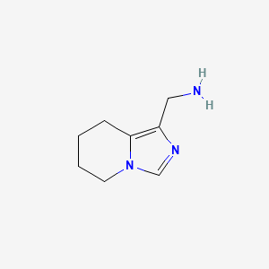 molecular formula C8H13N3 B1471865 (5,6,7,8-Tetrahydroimidazo[1,5-a]pyridin-1-yl)methanamine CAS No. 1542703-74-1