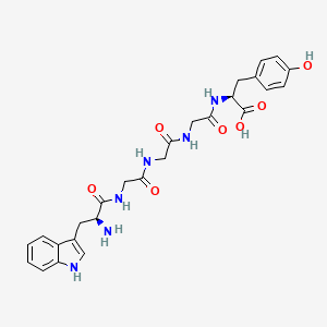 molecular formula C26H30N6O7 B14718677 L-Tryptophylglycylglycylglycyl-L-tyrosine CAS No. 15035-26-4