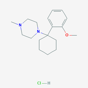 molecular formula C18H29ClN2O B14718697 Piperazine, 1-(1-(2-methoxyphenyl)cyclohexyl)-4-methyl-, hydrochloride CAS No. 21602-39-1