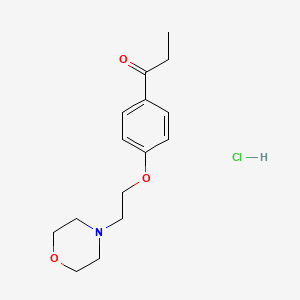 molecular formula C15H22ClNO3 B14718837 Propiophenone, 4'-(2-morpholinoethoxy)-, hydrochloride CAS No. 20800-10-6