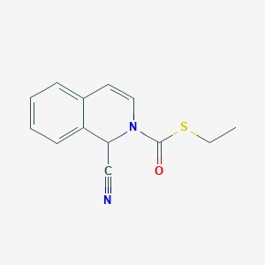 molecular formula C13H12N2OS B14718875 s-Ethyl 1-cyanoisoquinoline-2(1h)-carbothioate CAS No. 17954-38-0
