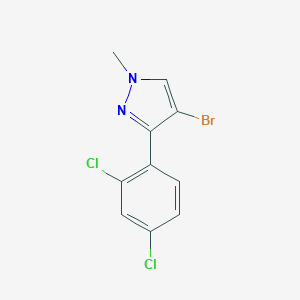 molecular formula C10H7BrCl2N2 B147190 4-Bromo-3-(2,4-dichlorophenyl)-1-methyl-1H-pyrazole CAS No. 133112-51-3
