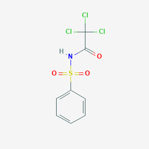 molecular formula C8H6Cl3NO3S B14719028 Acetamide, 2,2,2-trichloro-N-(phenylsulfonyl)- CAS No. 17811-64-2