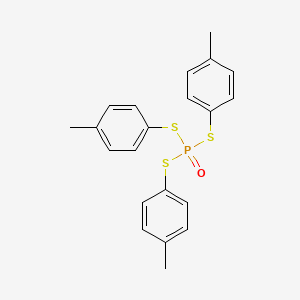 molecular formula C21H21OPS3 B14719042 S,S,S-Tris(4-methylphenyl) phosphorotrithioate CAS No. 13799-87-6