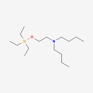 molecular formula C16H37NOSi B14719079 Dibutylamine, N-(2-(triethylsiloxy)ethyl)- CAS No. 20467-04-3