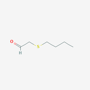 molecular formula C6H12OS B14719103 Acetaldehyde, (butylthio)- CAS No. 22410-23-7