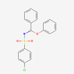 molecular formula C19H14ClNO3S B14719138 phenyl N-(4-chlorophenyl)sulfonylbenzenecarboximidate CAS No. 22159-83-7