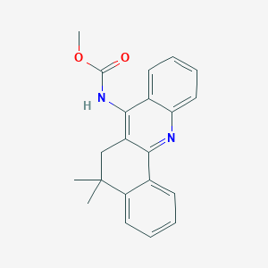 molecular formula C21H20N2O2 B14719187 methyl N-(5,5-dimethyl-6H-benzo[c]acridin-7-yl)carbamate CAS No. 22776-60-9