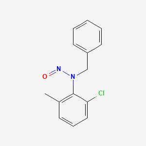 molecular formula C14H13ClN2O B14719214 N-Benzyl-N-(2-chloro-6-methylphenyl)nitrous amide CAS No. 20359-59-5