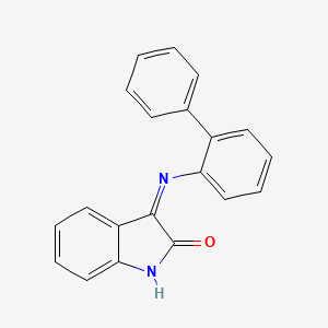molecular formula C20H14N2O B14719262 3-(Biphenyl-2-ylamino)-2h-indol-2-one CAS No. 21231-48-1