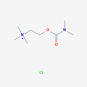 molecular formula C8H19ClN2O2 B14719307 Ethanaminium, 2-(((dimethylamino)carbonyl)oxy)-N,N,N-trimethyl-, chloride CAS No. 14721-77-8