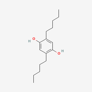 molecular formula C16H26O2 B14719317 2,5-Dipentylbenzene-1,4-diol CAS No. 6995-84-2