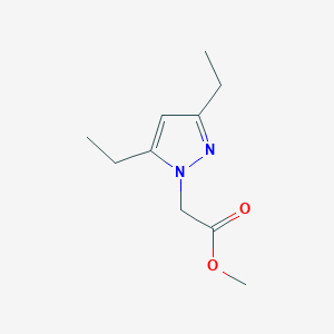 molecular formula C10H16N2O2 B1471936 methyl 2-(3,5-diethyl-1H-pyrazol-1-yl)acetate CAS No. 1553794-74-3