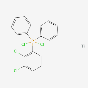molecular formula C18H13Cl4PTi B14719397 Dichloro-(2,3-dichlorophenyl)-diphenyl-lambda5-phosphane;titanium CAS No. 14318-97-9