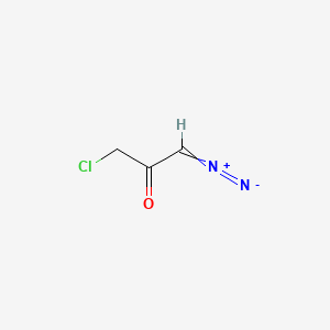 molecular formula C3H3ClN2O B14719468 2-Propanone, 1-chloro-3-diazo- CAS No. 20485-53-4