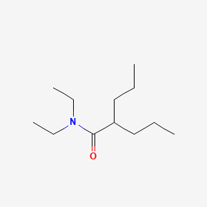 molecular formula C12H25NO B14719496 Valeramide, N,N-diethyl-2-propyl- CAS No. 20406-75-1