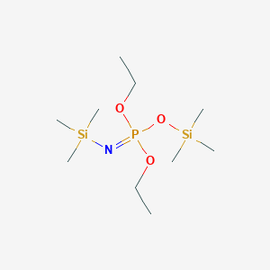 molecular formula C10H28NO3PSi2 B14719510 Phosphorimidic acid, (trimethylsilyl)-, diethyl trimethylsilyl ester CAS No. 22749-09-3