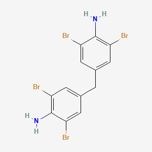 molecular formula C13H10Br4N2 B14719520 Benzenamine, 4,4'-methylenebis[2,6-dibromo- 