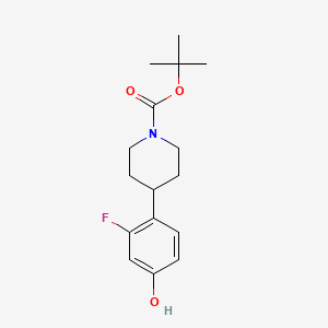 molecular formula C16H22FNO3 B1471954 Tert-butyl 4-(2-fluoro-4-hydroxyphenyl)piperidine-1-carboxylate CAS No. 1509045-13-9