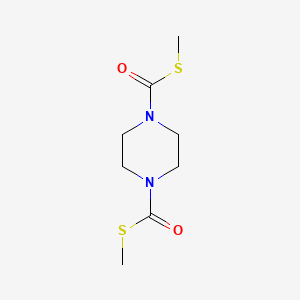 molecular formula C8H14N2O2S2 B14719587 S~1~,S~4~-Dimethyl piperazine-1,4-dicarbothioate CAS No. 6944-88-3