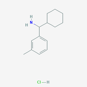 molecular formula C14H22ClN B1471961 Cyclohexyl(m-tolyl)methanamine hydrochloride CAS No. 1864058-62-7
