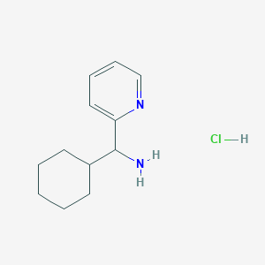 molecular formula C12H19ClN2 B1471962 Cyclohexyl(pyridin-2-yl)methanamine hydrochloride CAS No. 1864014-42-5
