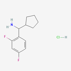molecular formula C12H16ClF2N B1471963 Cyclopentyl(2,4-difluorophenyl)methanamine hydrochloride CAS No. 2098050-59-8