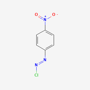 molecular formula C6H4ClN3O2 B14719692 Diazene, chloro(4-nitrophenyl)- CAS No. 22719-23-9