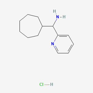molecular formula C13H21ClN2 B1471971 Cycloheptyl(pyridin-2-yl)methanamine hydrochloride CAS No. 1864052-28-7