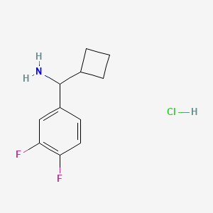 molecular formula C11H14ClF2N B1471974 Cyclobutyl(3,4-difluorophenyl)methanamine hydrochloride CAS No. 1864062-82-7