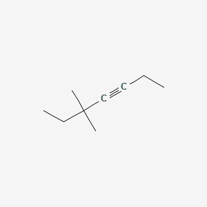 molecular formula C9H16 B14719750 5,5-Dimethyl-3-heptyne CAS No. 23097-98-5