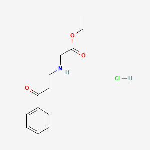 molecular formula C13H18ClNO3 B14719789 Glycine, N-(3-oxo-3-phenylpropyl)-, ethyl ester, hydrochloride CAS No. 20989-68-8