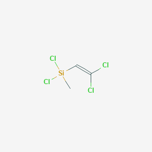molecular formula C3H4Cl4Si B14719839 Silane, dichloro(2,2-dichloroethenyl)methyl- CAS No. 18083-51-7