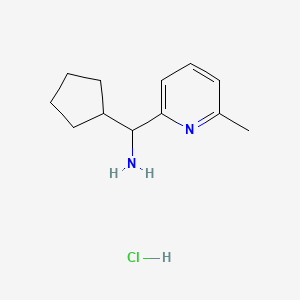 molecular formula C12H19ClN2 B1471984 Cyclopentyl(6-methylpyridin-2-yl)methanamine hydrochloride CAS No. 1864057-74-8