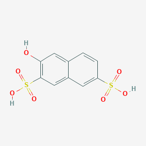 molecular formula C₁₀H₈O₇S₂ . (Na)ₓ B147199 3-羟基萘-2,7-二磺酸 CAS No. 148-75-4