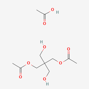 molecular formula C11H20O8 B14719903 Acetic acid;[2-(acetyloxymethyl)-3-hydroxy-2-(hydroxymethyl)propyl] acetate CAS No. 13051-30-4