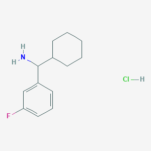molecular formula C13H19ClFN B1471994 Cyclohexyl(3-fluorophenyl)methanamine hydrochloride CAS No. 1864056-90-5