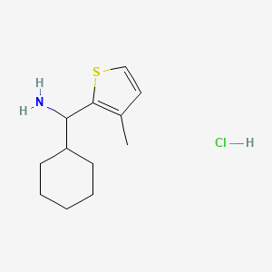 molecular formula C12H20ClNS B1471995 Cyclohexyl(3-methylthiophen-2-yl)methanamine hydrochloride CAS No. 1864057-63-5