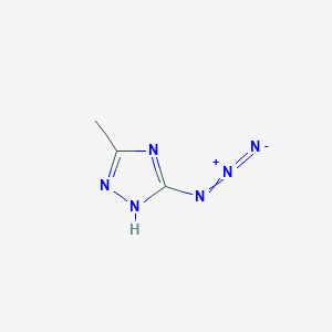 molecular formula C3H4N6 B14719971 1H-1,2,4-Triazole, 3-azido-5-methyl- CAS No. 21041-86-1