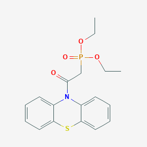 molecular formula C18H20NO4PS B14719985 Diethyl [2-oxo-2-(10H-phenothiazin-10-YL)ethyl]phosphonate CAS No. 17640-54-9