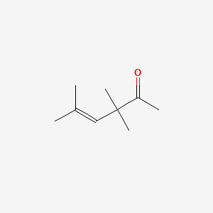 molecular formula C9H16O B14720024 3,3,5-Trimethylhex-4-en-2-one CAS No. 10477-61-9