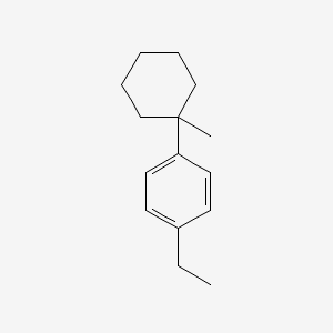 molecular formula C15H22 B14720037 Benzene, 1-ethyl-4-(1-methylcyclohexyl)- CAS No. 14962-16-4